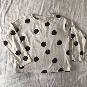 Zara l/s polka dot ⚫️ shirt